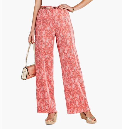 Floral Plisse Trouser - LT217